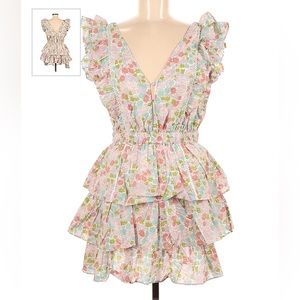 Love the Label Floral Tiered Mini Dress